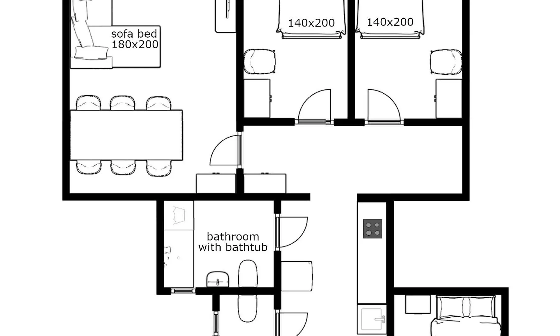 Joseph Boulevard Apartment - 3Bdr, 2Bath, 8Ppl Budapest